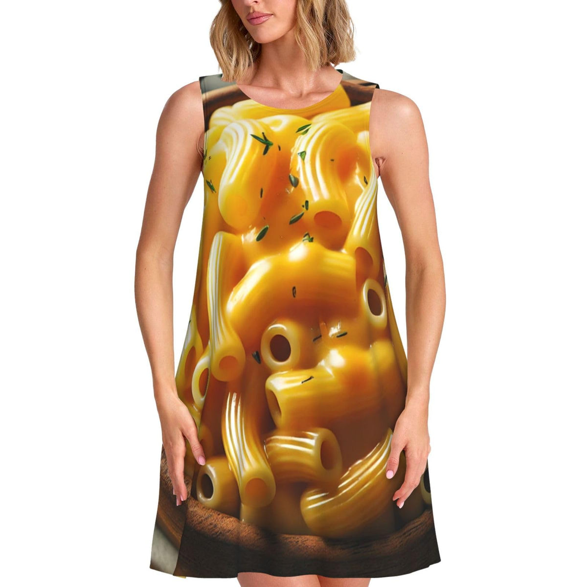 sans manches Augenstern Macaroni Cheese-Sauce pour femme, avec 2 poches latérales, coupe trapèze